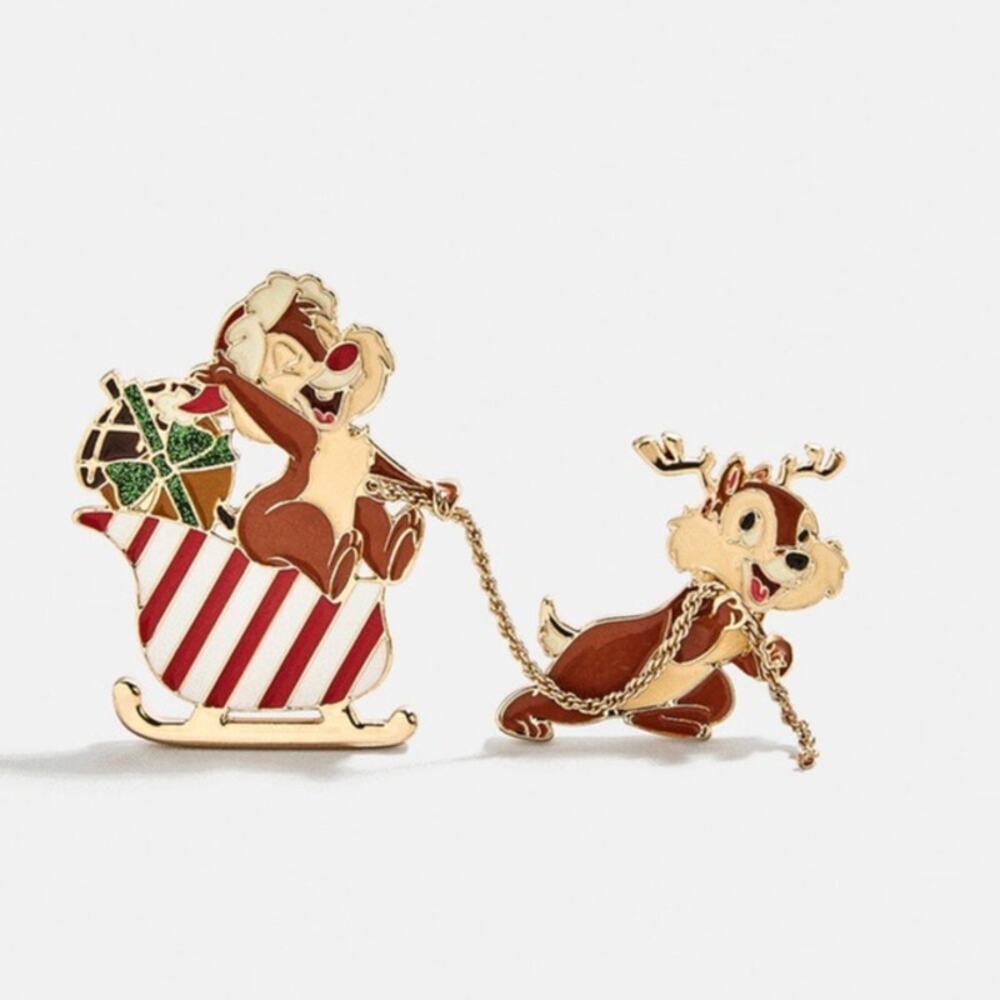 Baublebar- Disney Chip ‘N Dale Sledding Pin NWT